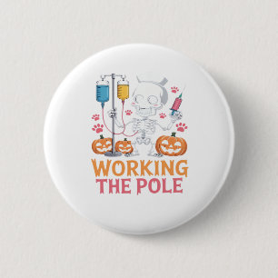 Halloween Nurse Skeleton Funny Joke Essential T-Sh 6 Cm Round Badge
