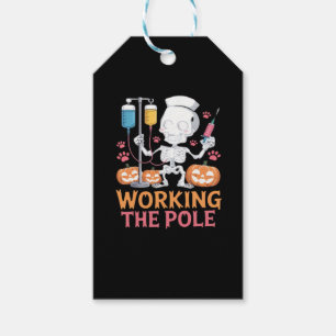 Halloween Nurse Skeleton Funny Joke Essential T-Sh Gift Tags