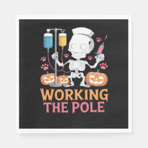 Halloween Nurse Skeleton Funny Joke Essential T-Sh Napkin