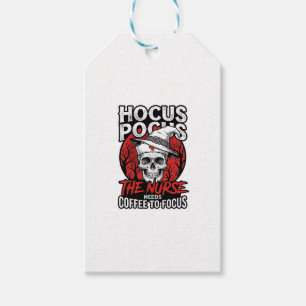 Halloween Nurse Skull Coffee Focus Vintage Shirt D Gift Tags