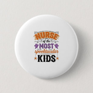 Halloween Nurse Spooktacular Kids Vintage Design_1 6 Cm Round Badge