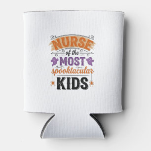 Halloween Nurse Spooktacular Kids Vintage Design_1 Can Cooler