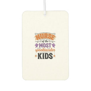 Halloween Nurse Spooktacular Kids Vintage Design_1 Car Air Freshener