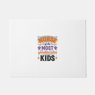 Halloween Nurse Spooktacular Kids Vintage Design_1 Doormat