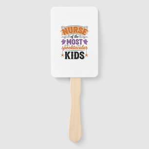 Halloween Nurse Spooktacular Kids Vintage Design_1 Hand Fan
