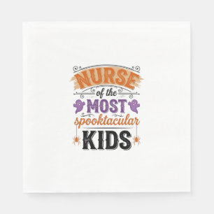Halloween Nurse Spooktacular Kids Vintage Design_1 Napkin