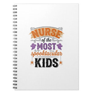 Halloween Nurse Spooktacular Kids Vintage Design_1 Notebook