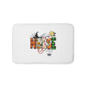 Halloween Nurse Sticker Bath Mat