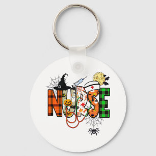 Halloween Nurse Sticker Key Ring
