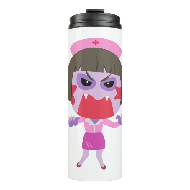 Halloween Nurse   Thermal Tumbler (Front)