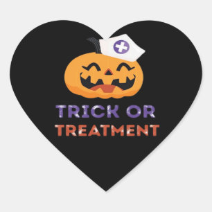 Halloween Nurse Trick or Treatment Classic T-Shirt Heart Sticker
