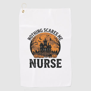 Halloween Nurse Vintage Spooky Moon Design_1 Golf Towel