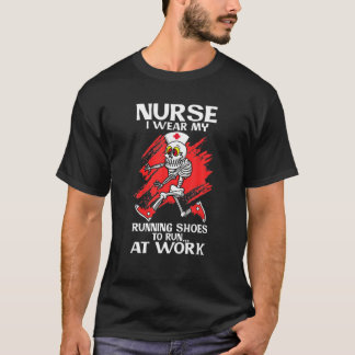 Halloween - Nurse Wear Running Shoes T-Shirt