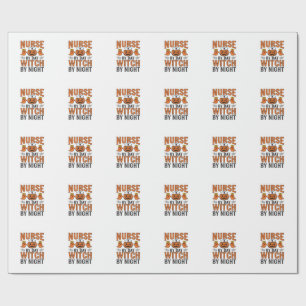 Halloween Nurse Witch By Night Vintage Shirt Desig Wrapping Paper