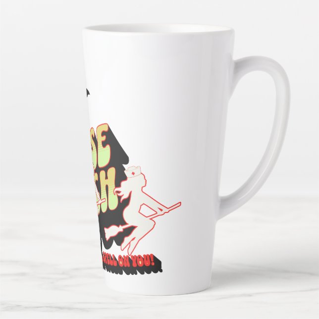 Halloween Nurse Witch Latte Mug (Right)