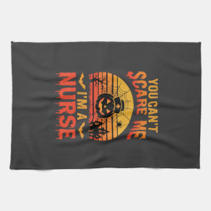 Halloween Nurse You Can't Scare Me Vintage Tea Towel