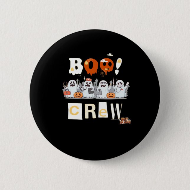Halloween Nurses Boo Crew Classic T-Shirt 6 Cm Round Badge (Front)