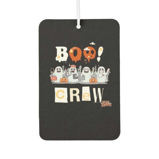 Halloween Nurses Boo Crew Classic T-Shirt Car Air Freshener (Front)