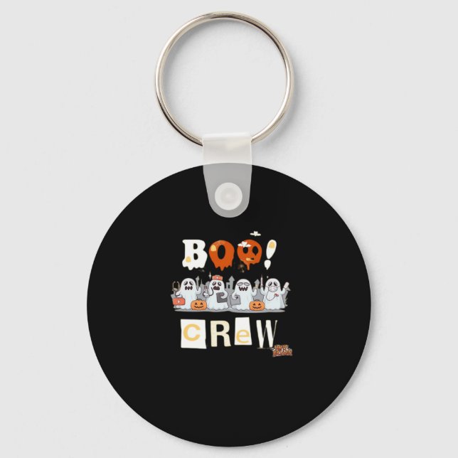 Halloween Nurses Boo Crew Classic T-Shirt Key Ring (Front)