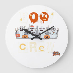 Halloween Nurses Boo Crew Classic T-Shirt Large Clock