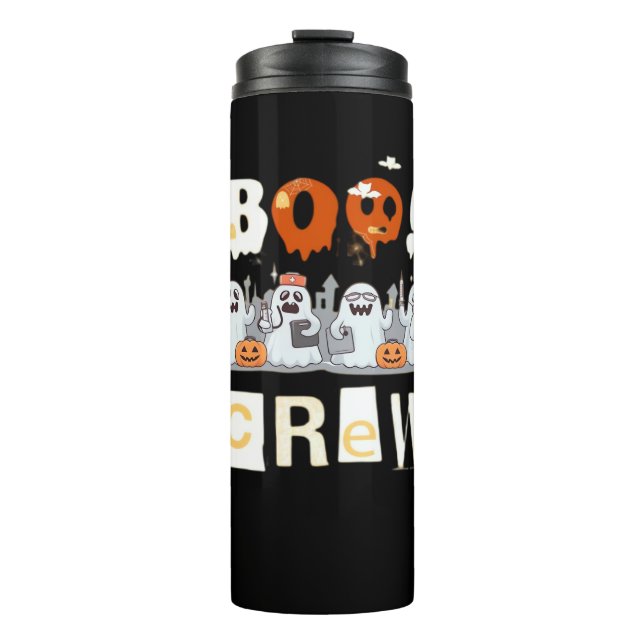 Halloween Nurses Boo Crew Classic T-Shirt Thermal Tumbler (Front)
