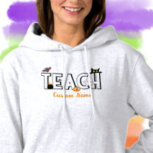 Halloween Objects TEACH Customisable Hoodie
