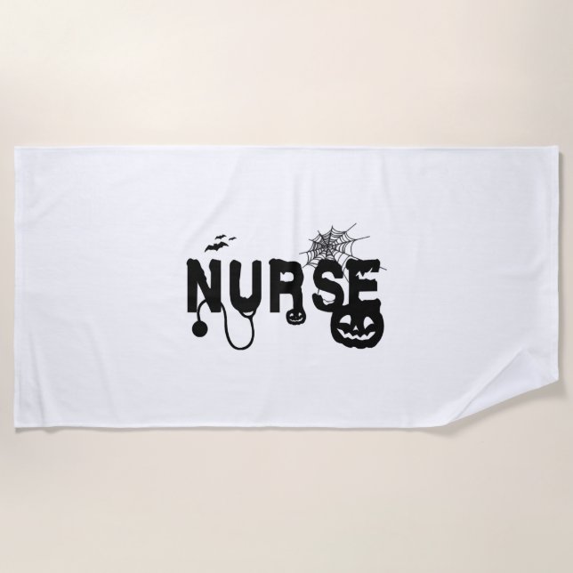 Halloween Occasion Beach Towel (Front)