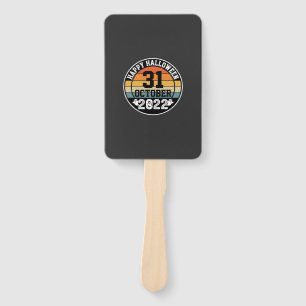 Halloween October 31 2022 Sunset Retro Design_1 Hand Fan