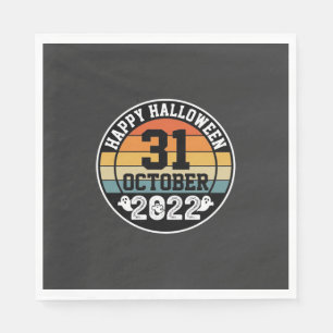Halloween October 31 2022 Sunset Retro Design_1 Napkin