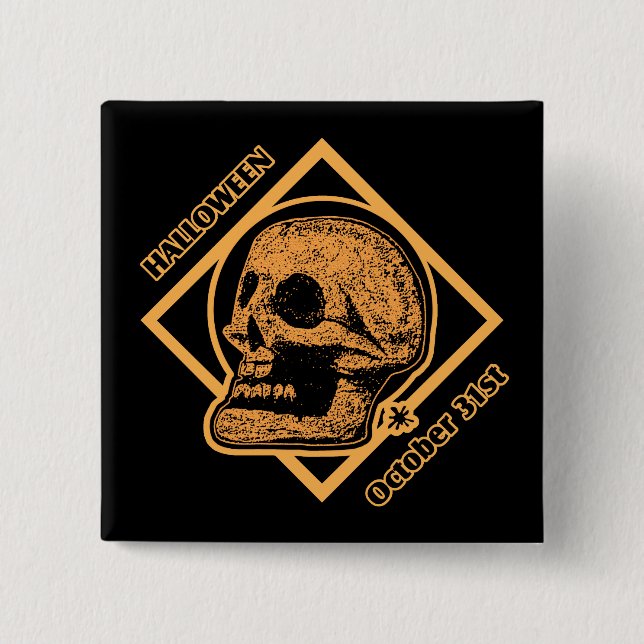 Halloween October 31st 15 Cm Square Badge (Front)