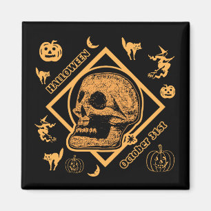 Halloween October 31st Collage Magnet