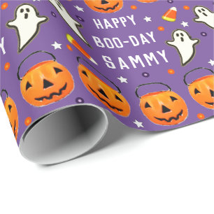 Halloween October Birthday Gift Wrapping Paper
