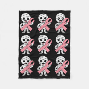 Halloween October Breast Cancer Awareness Pink Cut Fleece Blanket