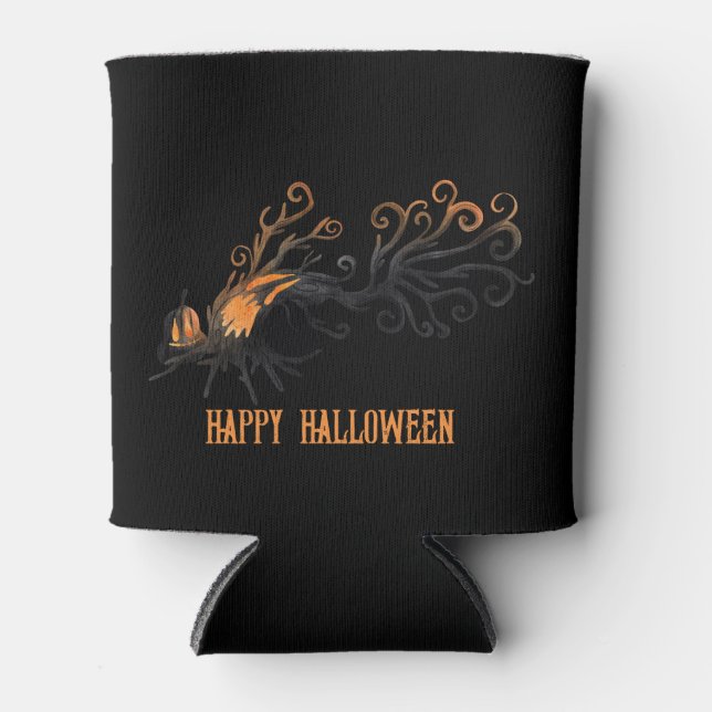 Halloween/October/Fall/pumpkin tree Can Cooler (Front)
