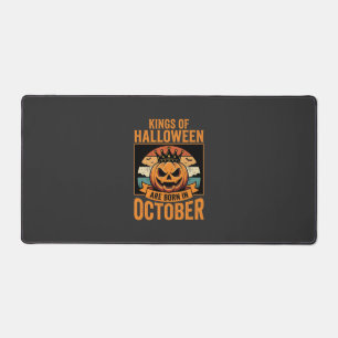 Halloween October Pumpkin King Birthday Design Desk Mat