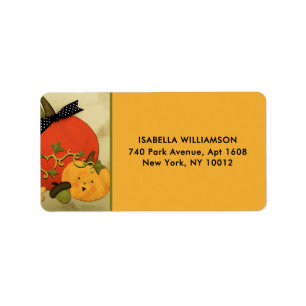 Halloween October Pumpkin Label