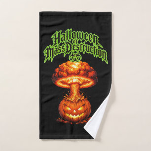 Halloween of Mass Destruction Nuclear Jack-o'-Lant Bath Towel Set