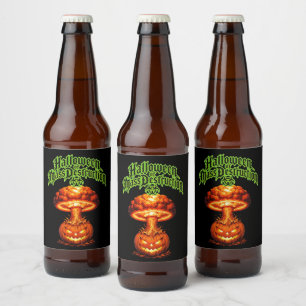 Halloween of Mass Destruction Nuclear Jack-o'-Lant Beer Bottle Label