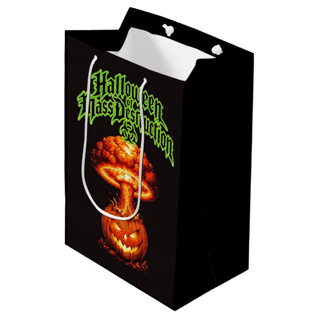 Halloween of Mass Destruction Nuclear Jack-o'-Lant Medium Gift Bag (Front Angled)
