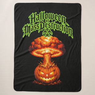 Halloween of Mass Destruction Nuclear Jack-o'-Lant Sherpa Blanket