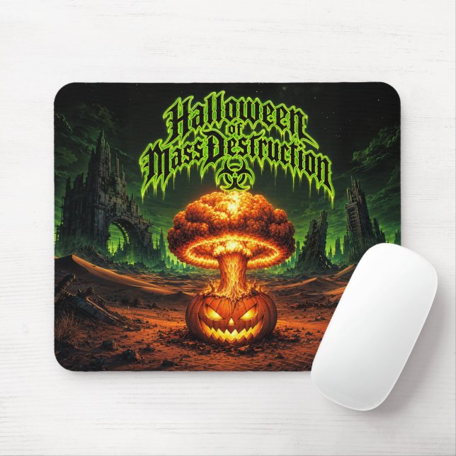 Halloween of Mass Destruction Radioactive Pumpkin  Mouse Mat (With Mouse)
