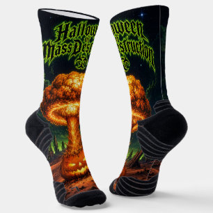 Halloween of Mass Destruction Radioactive Pumpkin Socks