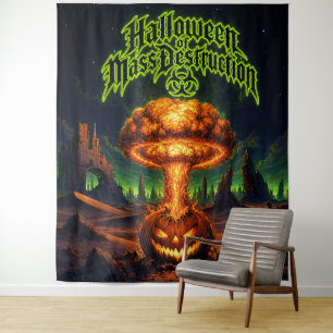 Halloween of Mass Destruction Radioactive Pumpkin  Tapestry