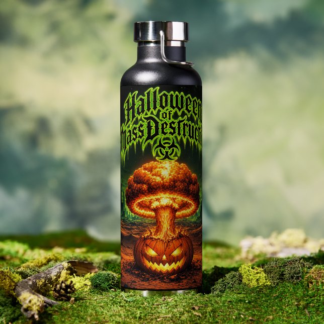 Halloween of Mass Destruction Radioactive Pumpkin  Water Bottle (Outdoor)