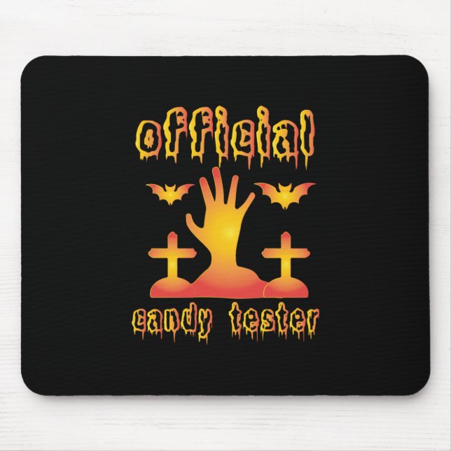 Halloween Offical Candy Tester Birthday Mouse Mat (Front)