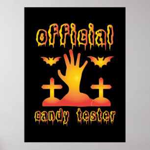 Halloween Offical Candy Tester Birthday Poster