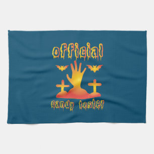 Halloween Offical Candy Tester Birthday Tea Towel