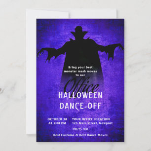 Halloween Office Party Business Corporate Dracula Invitation