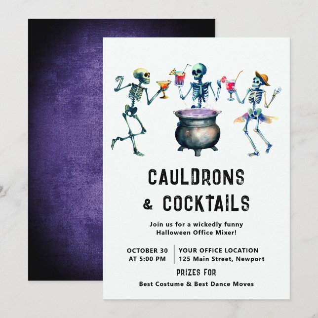 Halloween Office Party Business Corporate Mixer Invitation (Front/Back)