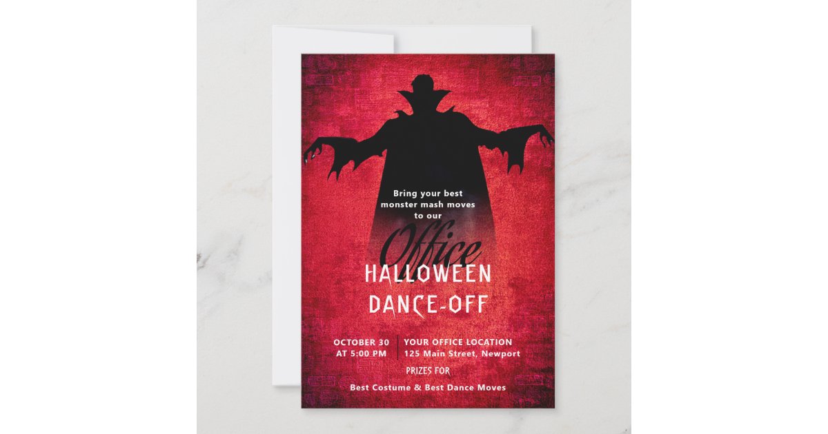 Halloween Office Party Business Corporate Monster Invitation Zazzle